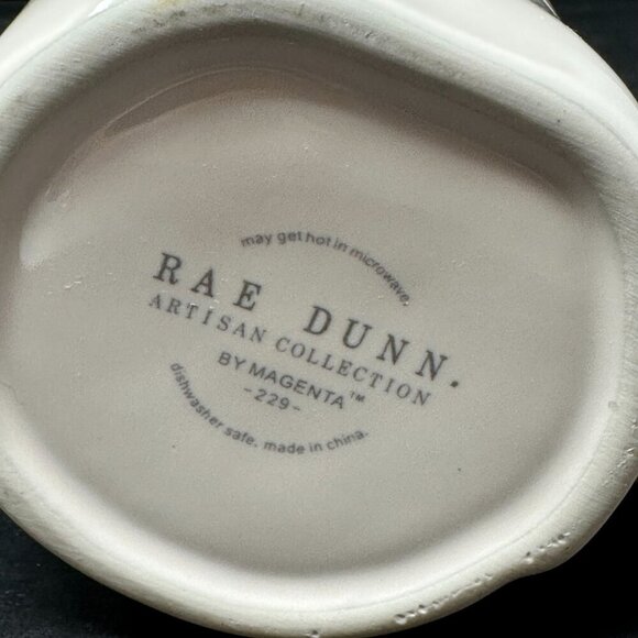 Rae Dunn HONEY Mug Ceramic Large Coffee Cup Magenta LL Farmhouse Gift White New - Picture 3 of 6